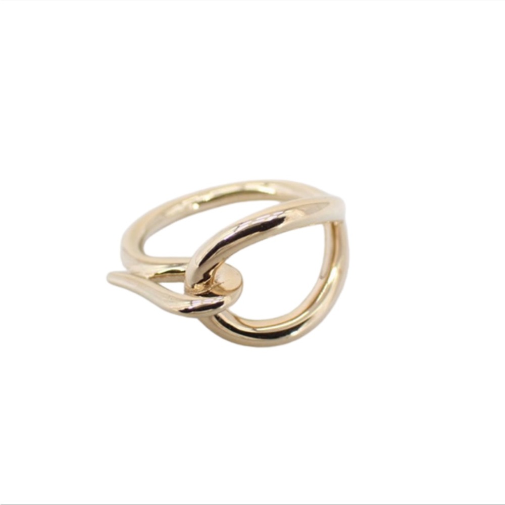 Hermes Gold Knot Scarf Ring